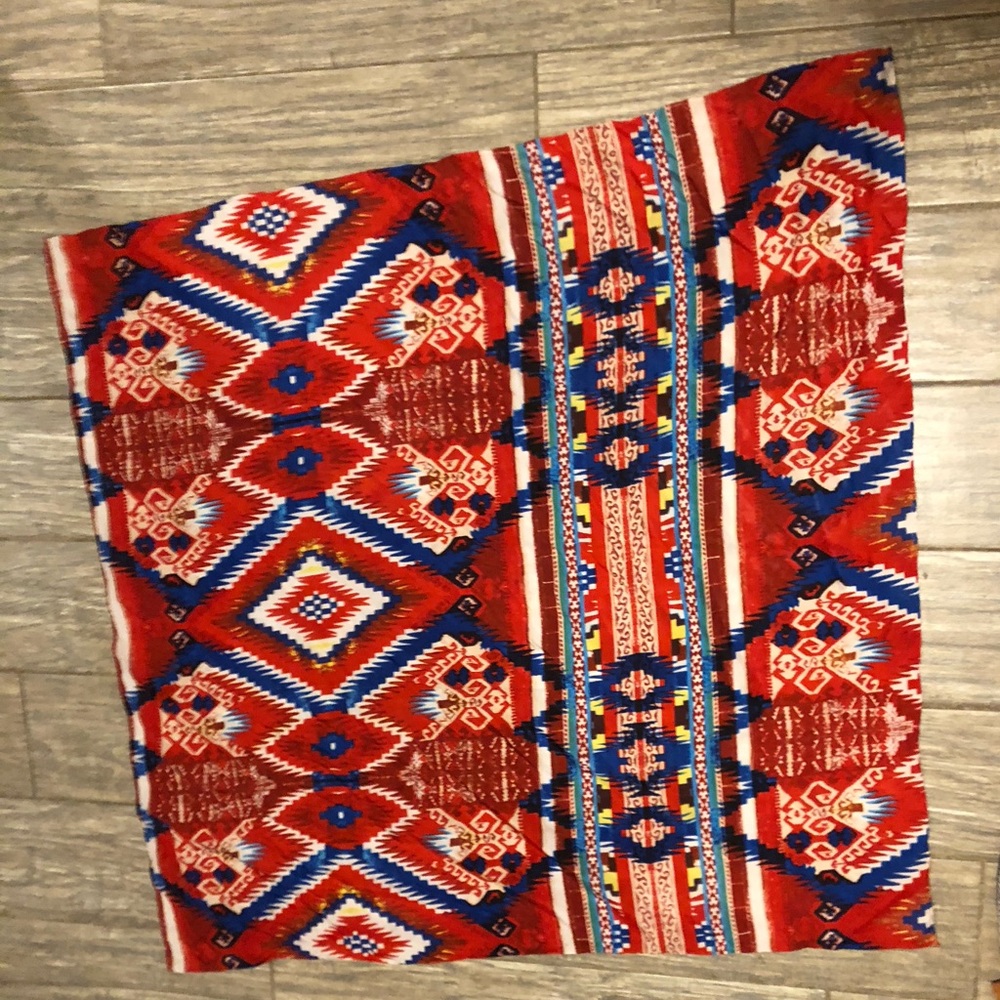Red Aztec western scarf